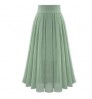 2022 Women Pleated pleated Skirts Ladies Solid Color Chiffon Long Skirt Women's Skirts