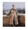SONDR Coat 2020 Hit Women's Color Patchwork Lacing Slim Loose Over Long England Style Elegant New Autumn Fashion Clothing