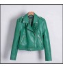 Women's Jackets 2021 Autumn Ladies Faux Leather Jacket Zipper Long Sleeve Moto Biker Female Short Coat Jacket Outwear