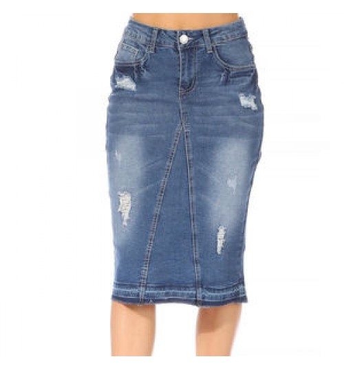 Summer Denim Skirt Wholesale Middle-Length Pencil Skirt Women Fashion Casual Denim Skirts For Women