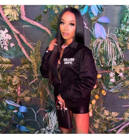 2022 fall winter hot style women's casual jacket galler printed long sleeve black coat fashion jacket women lady apparels