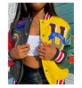 2022 Daily Casual Clothing Logo Print Fall Baseball Uniform Jackets Women High Street Style Coats Woman Varsity Jackets