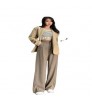 Plus size women's high-waisted wide-leg wide-leg suit trousers Casual High Waist Loose Wide Leg Pants for Women