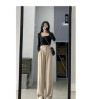 Plus size women's high-waisted wide-leg wide-leg suit trousers Casual High Waist Loose Wide Leg Pants for Women