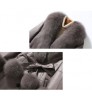 OEM Elegant Fur One Long Fox Collar Women'S Luxury Fur Coat Natural Real Mink Coat