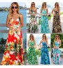 2022 Spring Summer Printed Women's Dress Ethnic Sleeveless Patchwork Long Women Maxi Casual Dresses Clothing