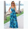 2022 Spring Summer Printed Women's Dress Ethnic Sleeveless Patchwork Long Women Maxi Casual Dresses Clothing