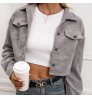 Corduroy Short Jacket Coat Essentials Women's Fashion Button Design Section Short Jacket Coat