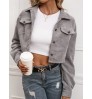 Corduroy Short Jacket Coat Essentials Women's Fashion Button Design Section Short Jacket Coat