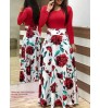 Wholesale 2022 Spring Female Long Sleeve Print Long Maxi Dress Ladies Casual Floral Dress For Women