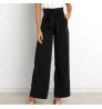 Women's long pants of Europe and American fashionable new style office lady spring summer recreational match wide leg trousers