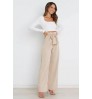 Women's long pants of Europe and American fashionable new style office lady spring summer recreational match wide leg trousers