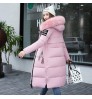 2021 New Women Winter puffer jacket ladies warm hooded cotton-padded coat women slim zipper Parkas women Long Down Jacket