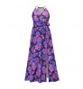 2022 Summer Women Fashion Casual Dresses Sexy V Neck Sleeveless Side Slit Tropical Floral Bohemian Beach Long Dresses