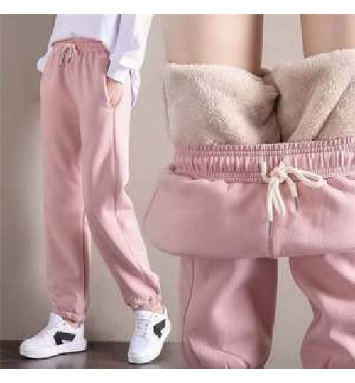2022 Winter Women Sport Pants Sweatpants Workout Fleece Trousers Solid Thick Warm Winter Female Running Jogger Pants