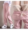 2022 Winter Women Sport Pants Sweatpants Workout Fleece Trousers Solid Thick Warm Winter Female Running Jogger Pants