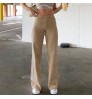 2022 new solid color jeans loose high waist straight pants women's casual trousers