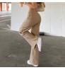 2022 new solid color jeans loose high waist straight pants women's casual trousers