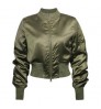 Autumn and Spring European and American street bomber jacket women's high-waist jacket wholesale