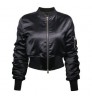 Autumn and Spring European and American street bomber jacket women's high-waist jacket wholesale