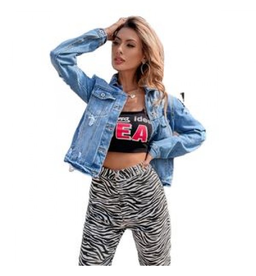 Wholesale New Style Women Outerwear High Quality Women Denim Jacket Women Coats Casual Denim Jacket