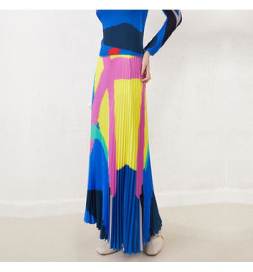2022 new arrivals Fashion Women Casual clothing hot seller best quality ladies dress Miyake Print pleated skirts women