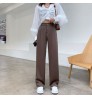 Elegant Clothes High Waist Drooping Suit Pants for Women Cool Boyfriend Pants Casual Fashion Pants Straight Wide Leg Trousers