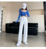 Elegant Clothes High Waist Drooping Suit Pants for Women Cool Boyfriend Pants Casual Fashion Pants Straight Wide Leg Trousers