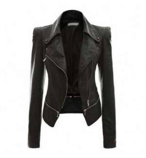 Stylish Women Jacket Ladies Leather Jackets Plus Size Lady Jacket
