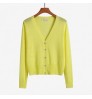 Summer Wholesale Long-Sleeved Thin Coat Ice Silk Knitted V-Neck Women's Sweater Cardigan