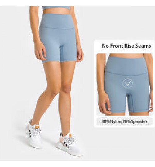 High Waist Crotchless Yoga Sport Shorts With Pockets Women Running Workout Fitness Sport Gym Clothing New Arrivals