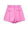 ZATRHMBM2022 Summer New Solid Color Casual Fashion Versatile High Waist Women's Shorts Women's Clothing