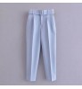 R41028S 16 colors summer women's clothing fashion belt loose casual straight-leg pants trousers