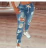 2022 New Wholesale High Waist Jeans Women's Pants, Lace Up Skinny Stretch Skinny Pants Ripped Women's Jeans