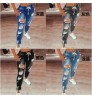 2022 New Wholesale High Waist Jeans Women's Pants, Lace Up Skinny Stretch Skinny Pants Ripped Women's Jeans
