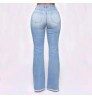 Wholesale Slim Fit Pants Slim Stretch High Waist Fringe Ladies Denim Jeans Femme Pants Skinny Ripped Women'S Jeans