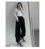 Hip hop fried Street sweatpants women's autumn and winter Plush 2022 new high waist loose casual Leggings women's jogging pants