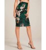 Women's Bodycon Pencil Skirt With Floral Color Hip-wrapped