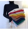 Wholesale White Slim Fit Pullover Polyester Striped Long Sleeve Blank Turtleneck Sweater Winter Women Sweater Tops