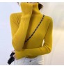 Wholesale White Slim Fit Pullover Polyester Striped Long Sleeve Blank Turtleneck Sweater Winter Women Sweater Tops