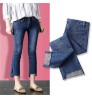 Blue women's jeans slim slim high waist casual sexy women's pencil pants