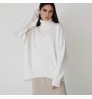 2022 Winter Custom Design LOGO Solid Color Turtleneck Casual Knit Long Sleeve Solid Color Oversized Pullover Women's Sweater