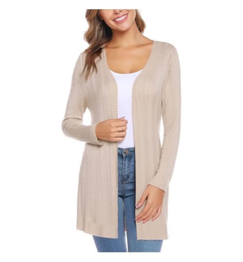 Knitted Women Clothes Women's Single Breasted Sweaters Cotton Blend Cardigan Women's Long Cardigans Sweaters