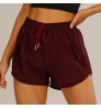2022 Women Anti-Running Training Shorts Double Layer Yoga Fitness Shorts Sports Running Shorts