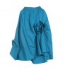 New Fashion Summer and Autumn Women's High Waist Pleated Solid Color Half Length Skirt Lady Irregular Skirt 1977