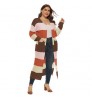 Custom Plus Size Women's Sweaters Striped Oversize Women Cardigan Sweaters