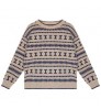 Thickened stripe long sleeve Pullover Sweater women's Korean loose round neck sweater winter