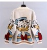 New Trends Retro Cartoon Duck Pattern Jacquard Knitted Sweater Coat Ladies Winter Sweaters Wholesale Price Women Cardigan