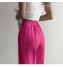 2022 summer new fashion casual women's straight pants elastic waist suit trousers