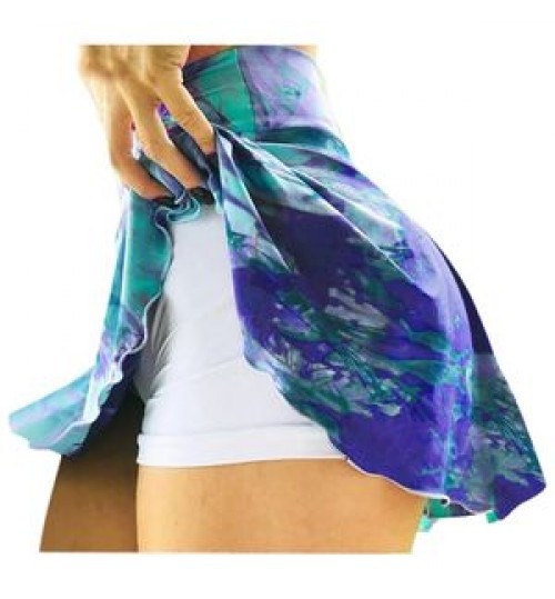 Womens Basic Slip Bike Running Fitness Skirts Compression Workout Leggings Yoga Shorts Split Tennis Golf Skirt